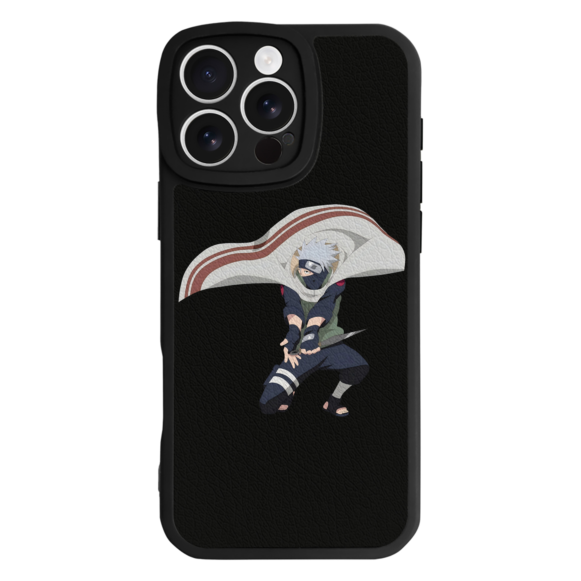 （画像用） NARUTO -ナルト- はたけ カカシ Hatake Kakashi 【iPhone 16シリーズ対応】シリコンスマホケース（レザー調） 材質：シリコン